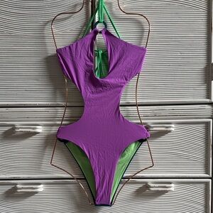 Orchid and Lime O’Neill Monokini